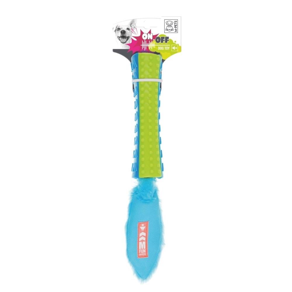 M-Pets Funsty On/Off Rubber Squeaky Dog Toy Blue-Green 40cm
