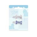 M-Pets Glam Dog Hair Accessory Bow Blue & White 1 Piece