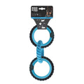 M-Pets Ring King Triple Dog Toy Interactive Blue & Black 28cm