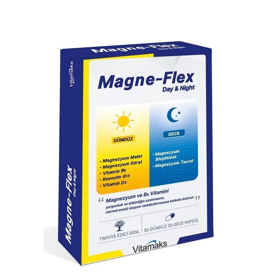 Vitamaks Magne Flex Day & Night Magnesium Complex 60 Capsules