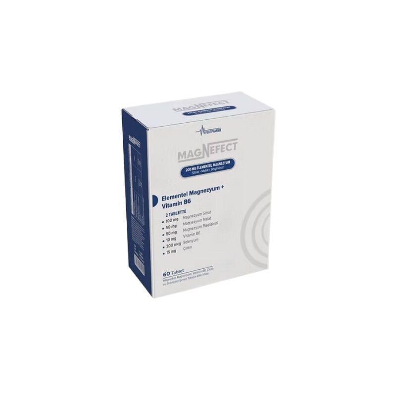 Efekt Pharma Magnefect Elemental Magnesium Supplement 60 Tablets