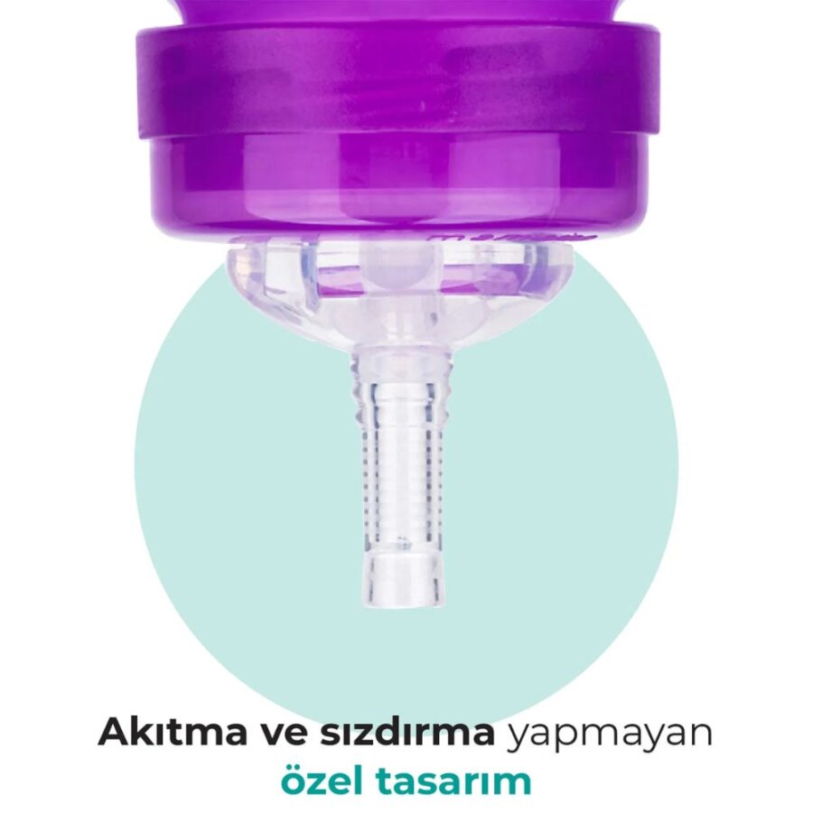 Mamajoo Non-Spill Anti-Colic Straw Cup Purple 270ml