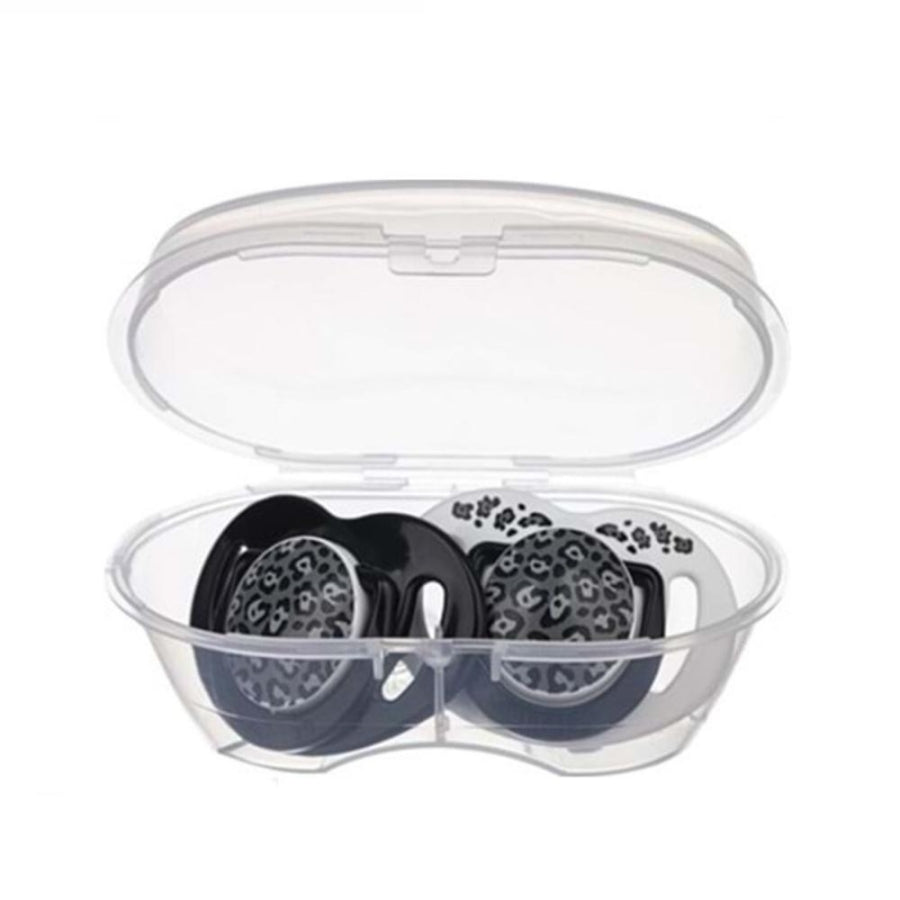 Mamajoo Beige Leopard Pacifier with Storage Case 6m+ 2 Count