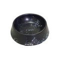 Marbly Black & White Marble Pet Bowl for Food and Water 8 oz