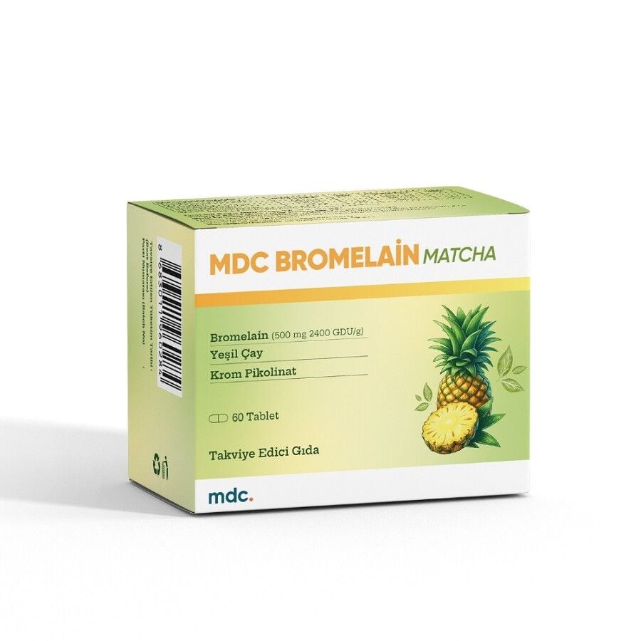 MDC Bromelain & Matcha Dietary Supplement 60 Tablets