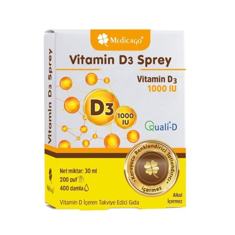 Medicago Vitamin D3 1000IU Daily Support Spray 30ml