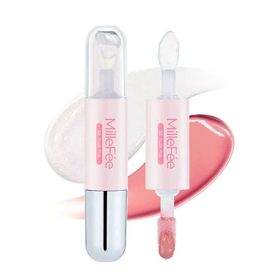 Millefee Idol 2 in 1 Lip Tint 02 Nude Pink Glossy Finish