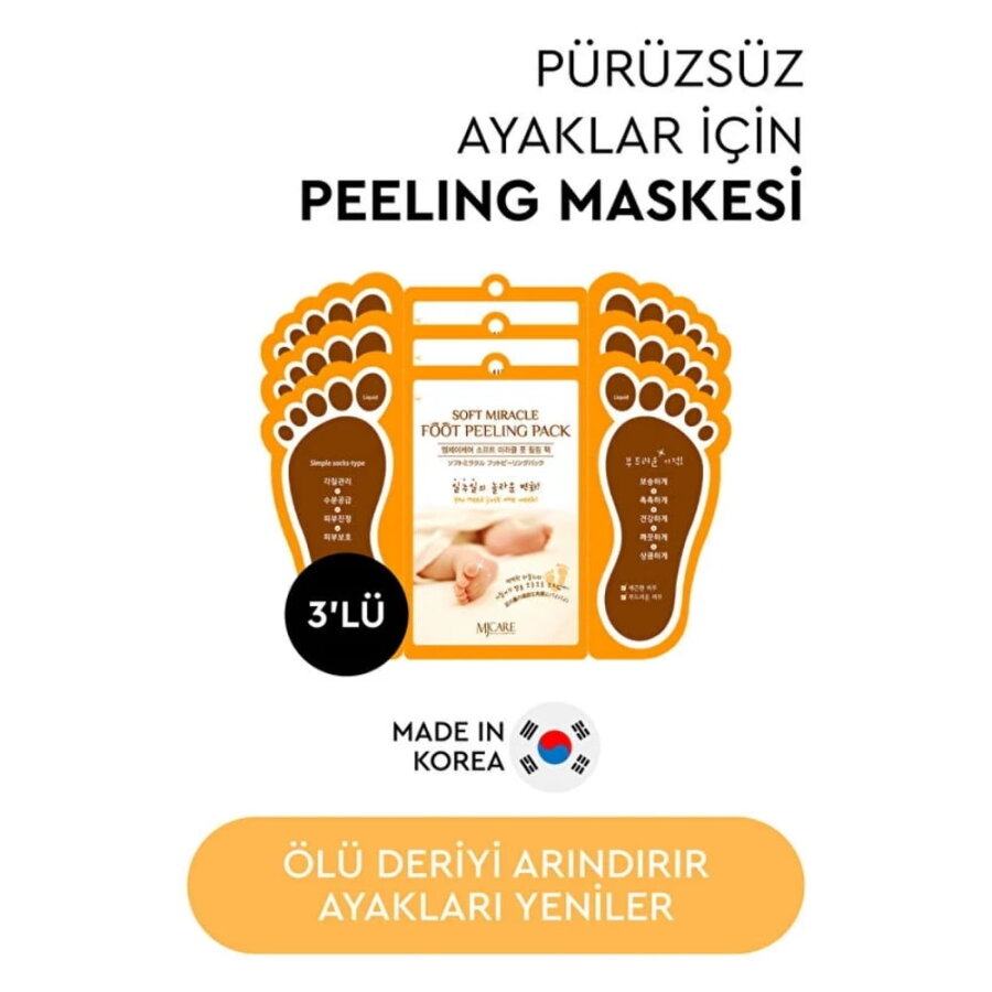 Mjcare Exfoliating Foot Peeling Mask Set of 3