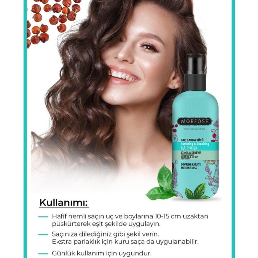 Morfose Quinoa & Hemp Anti-Shedding Hair Milk 300ml