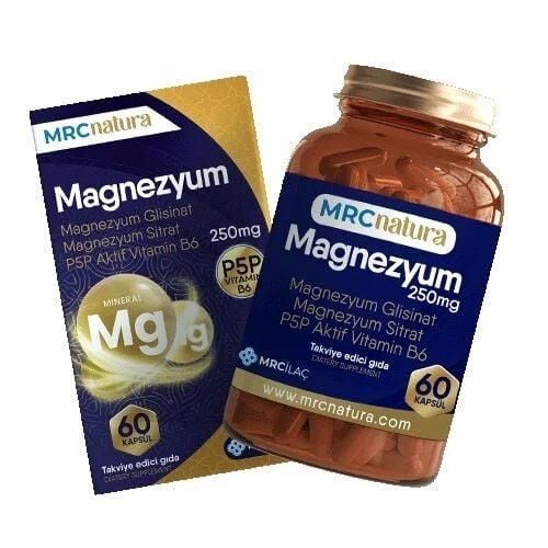 Mrc Natura Magnesium 250mg Complex with Vitamin B6 60 Capsules