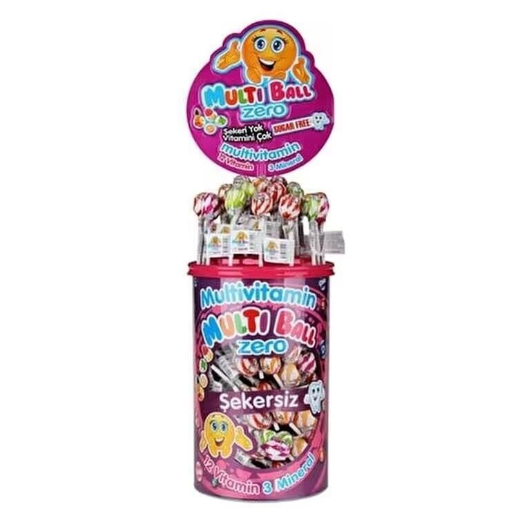Multiball Lolipop Multivitamin Zero Sugar Supplement 150 Count