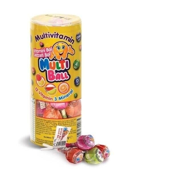 Multiball Lolipop Multivitamin with 12 Vitamins & 3 Minerals 15ct