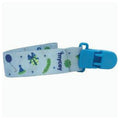 Mycey Party Time Pacifier Clip Blue for Secure Attachment 1 Count
