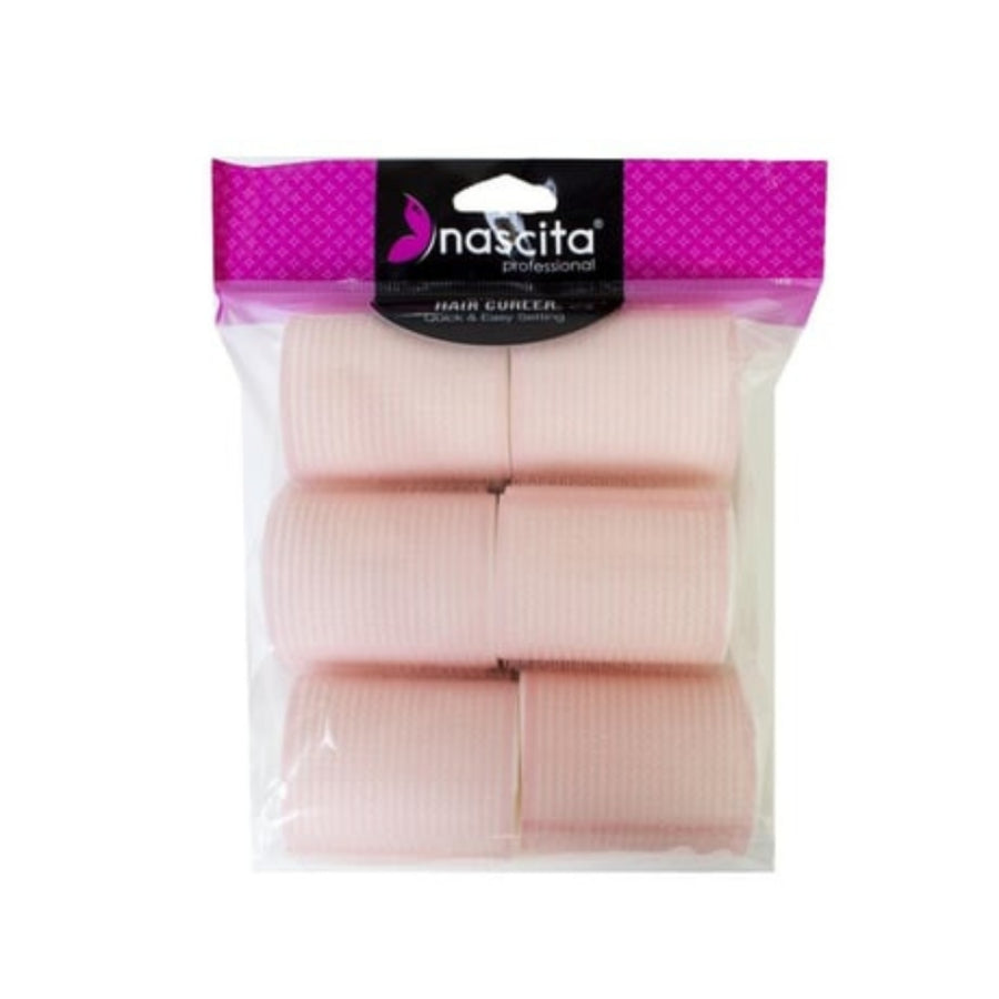 Nascita Self-Grip Hair Rollers Large Volume Pink 6 Count