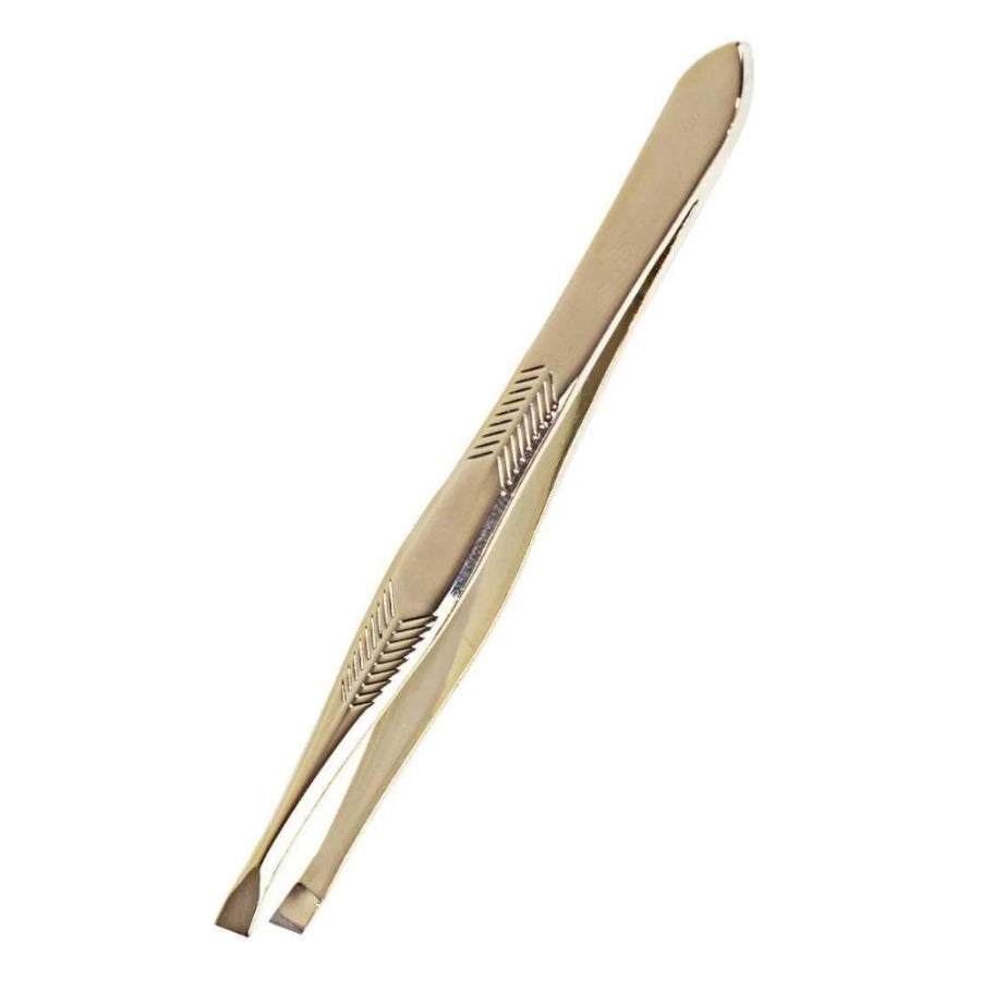Nascita Gold Slant Tip Tweezers for Precise Grooming 1 Count
