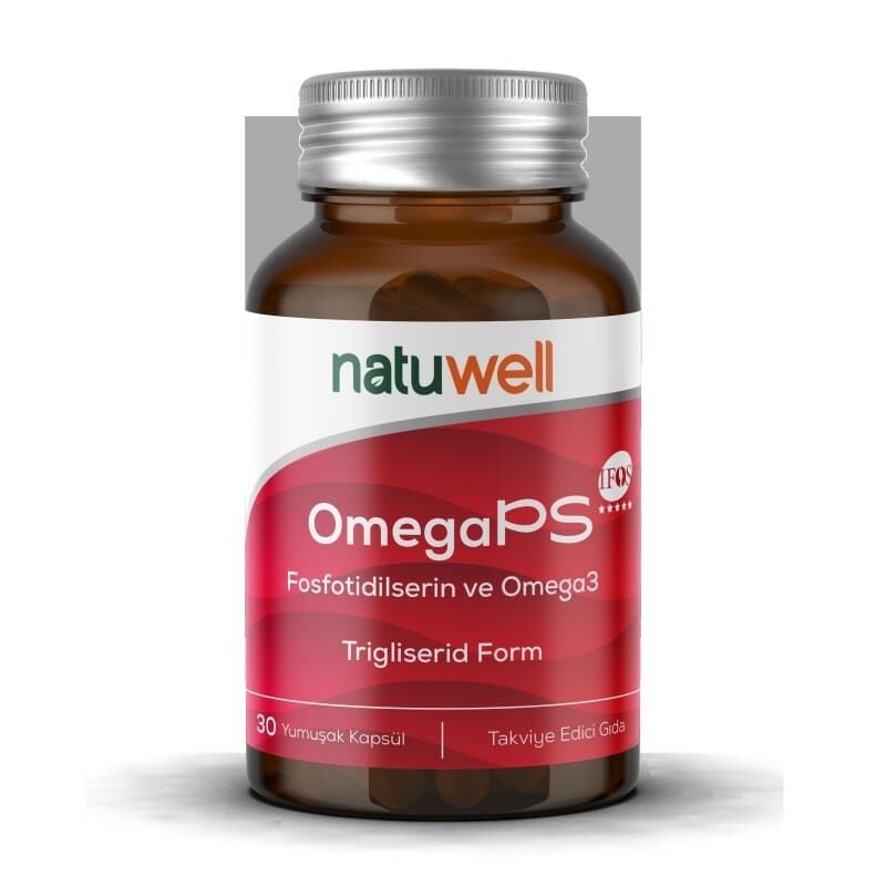 Natuwell Omega PS Supplement with Omega 3 & Phosphatidylserine 30 Caps