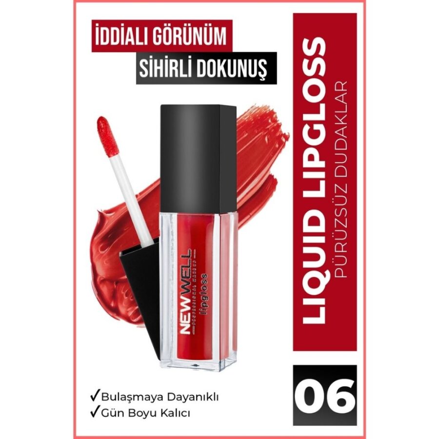 New Well Liquid Lip Gloss No 06 High Shine Finish 7ml