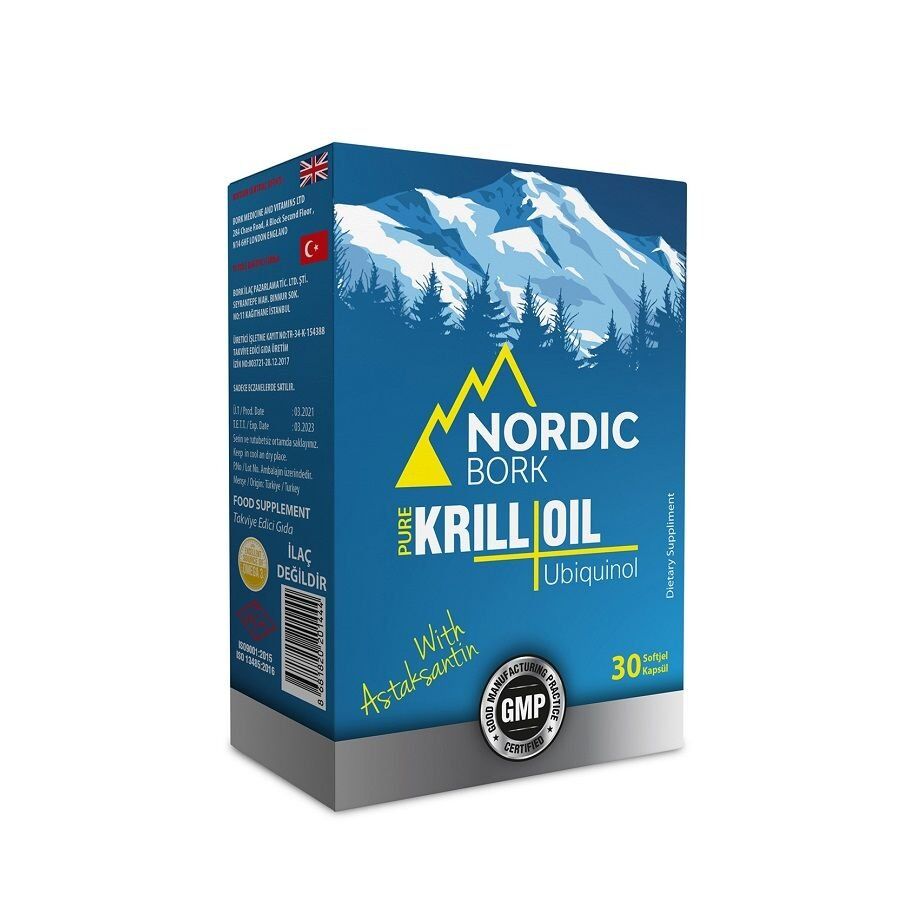 Nordic Bork Krill Oil & Ubiquinol Softgels 30 Count
