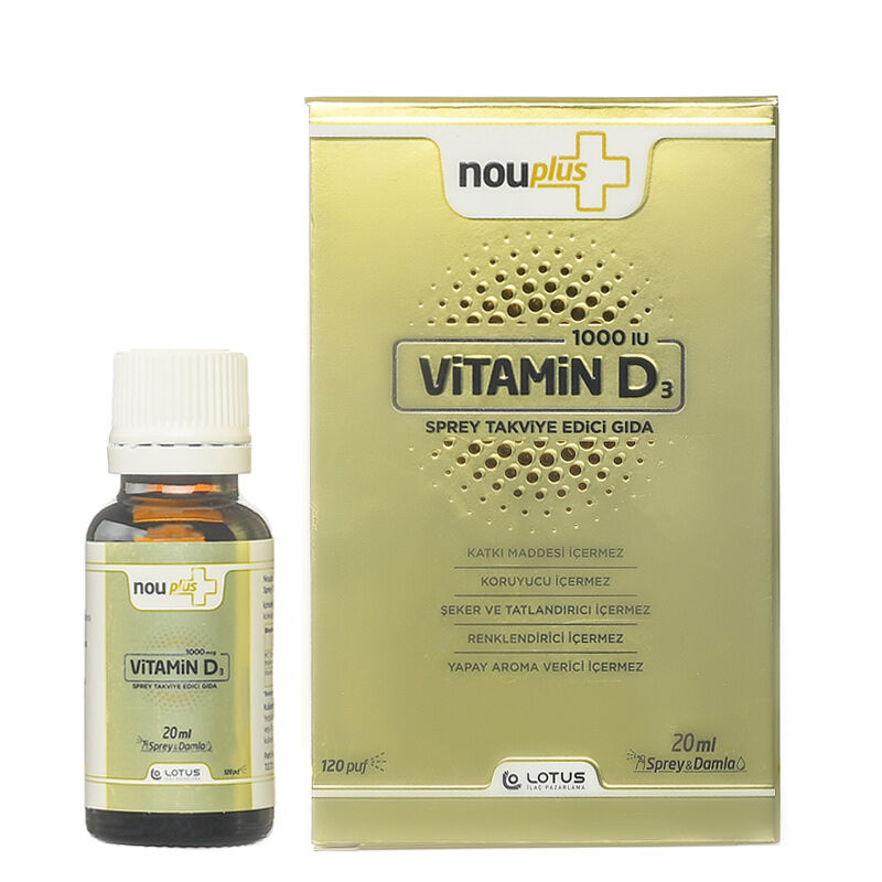 Nouplus Vitamin D3 1000 IU Oral Spray for Adults 20 ml