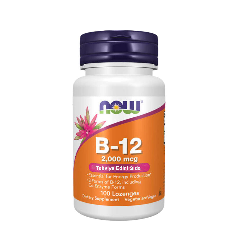 Now Foods Vitamin B-12 2000 mcg Energy Support 100 Lozenges