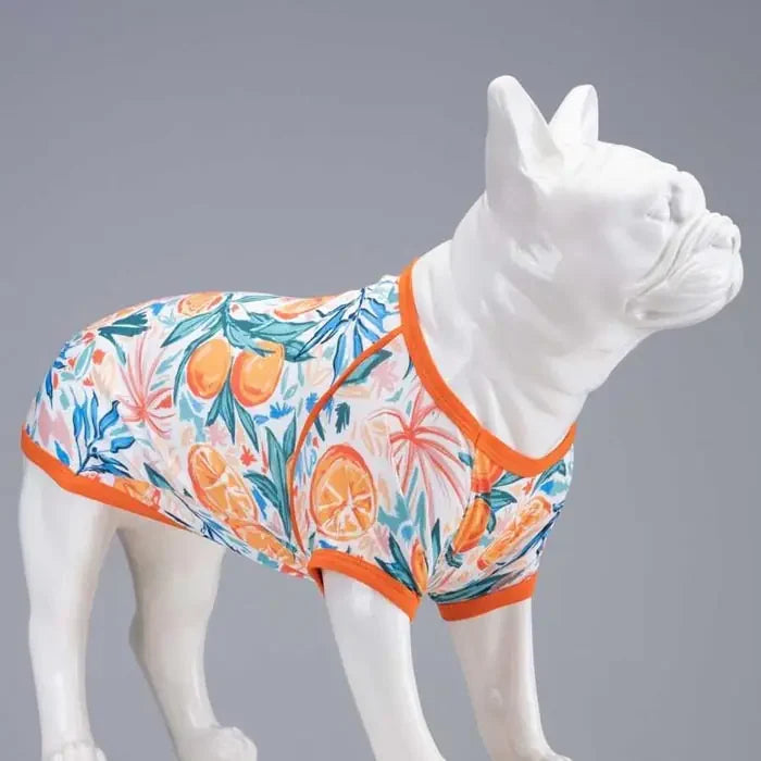 Lindo Orange Blossom Dog T-Shirt Lightweight Comfort Pet Apparel