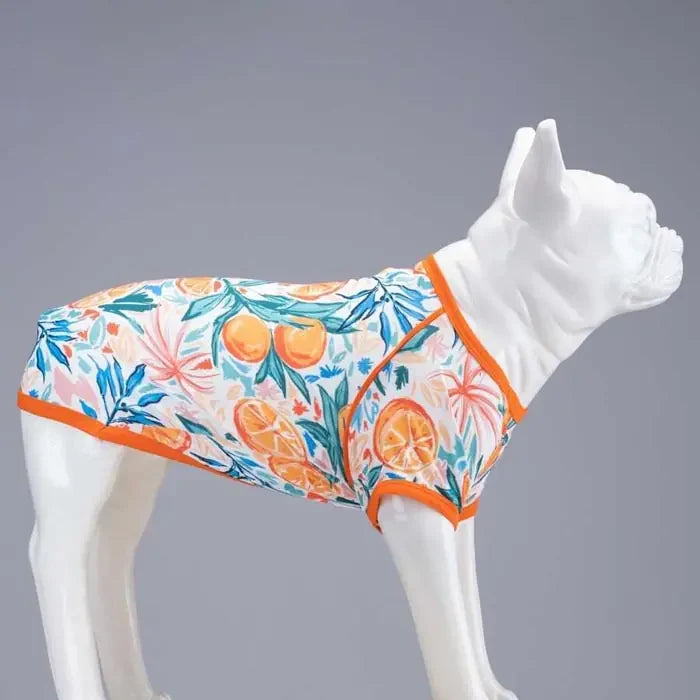 Lindo Orange Blossom Dog T-Shirt Lightweight Comfort Pet Apparel
