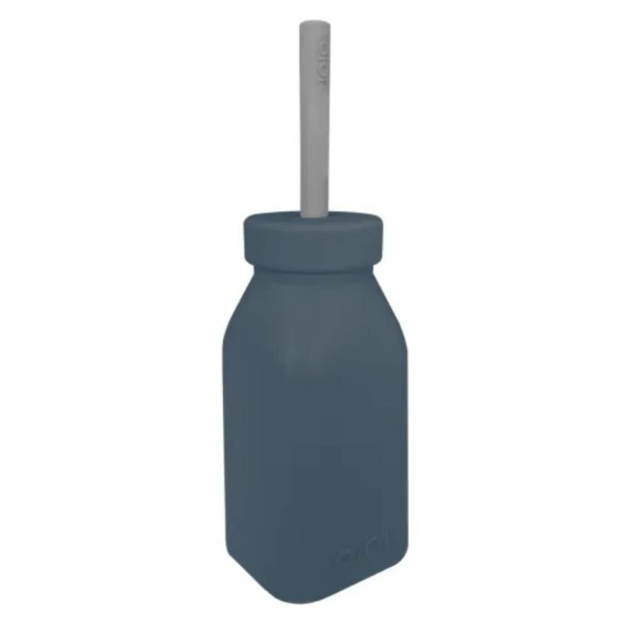 Oioi Bottle Straw Set Deep Blue and Powder Grey 2 Pack