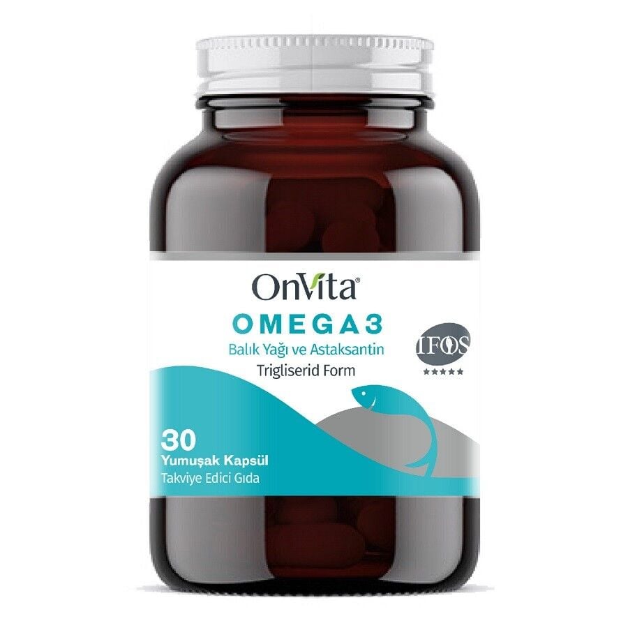 Onvita Omega 3 with Astaxanthin Dietary Supplement 30 Softgels