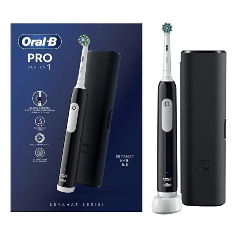 Oral-B Pro Series 1 Rechargeable Toothbrush with Travel Case Black