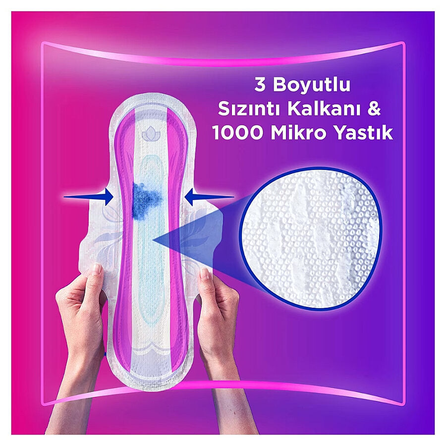 Orkid Platinum Night Sanitary Pads for Extra Protection 10 Count