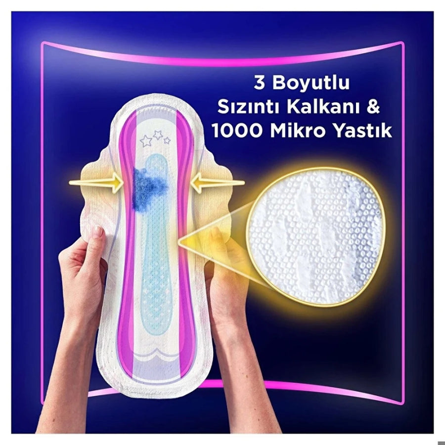 Orkid Platinum Night Sanitary Pads for Extra Protection 10 Count