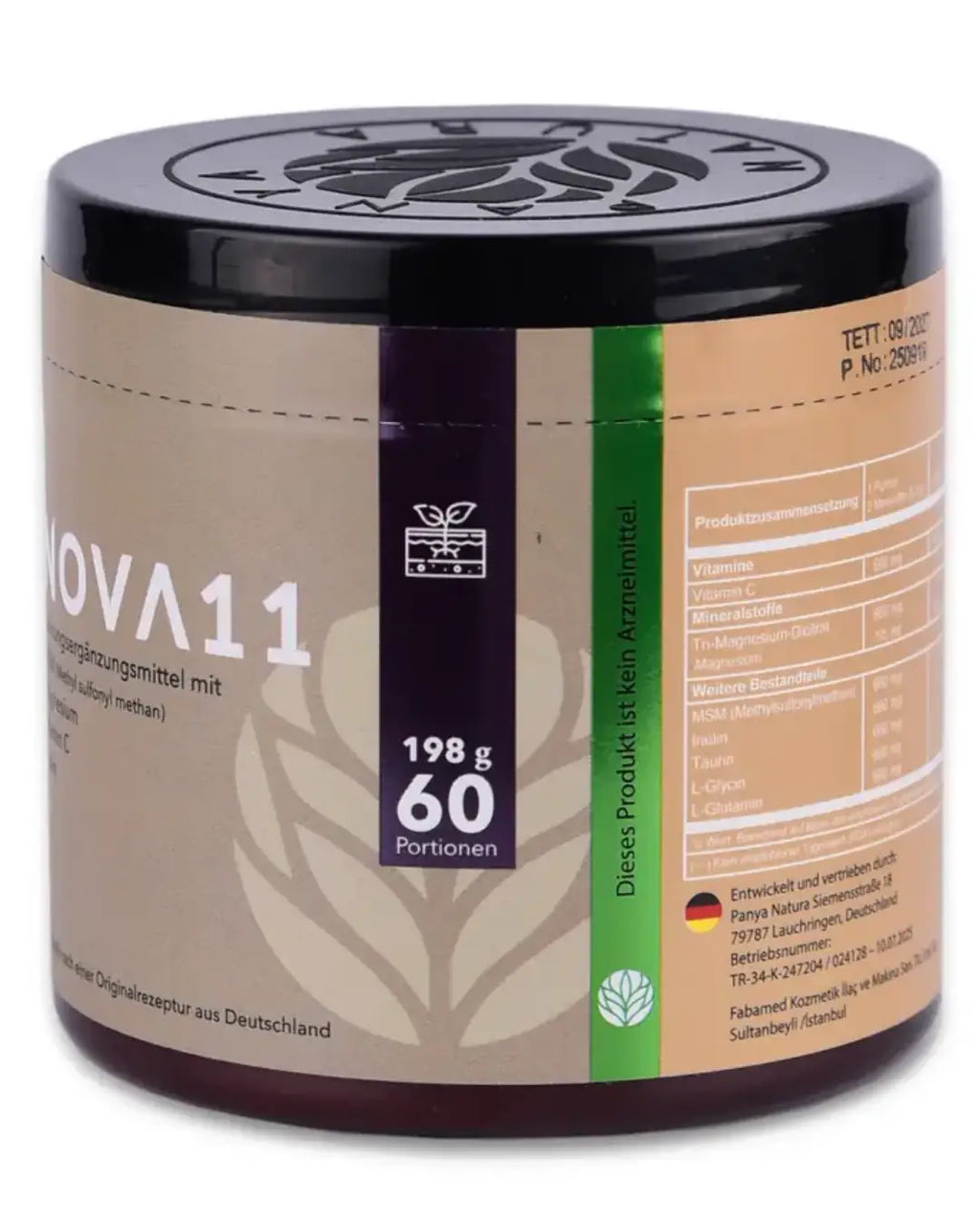 Panya Natura Nova 11 Daily Supplement Powder 60 Servings 198g