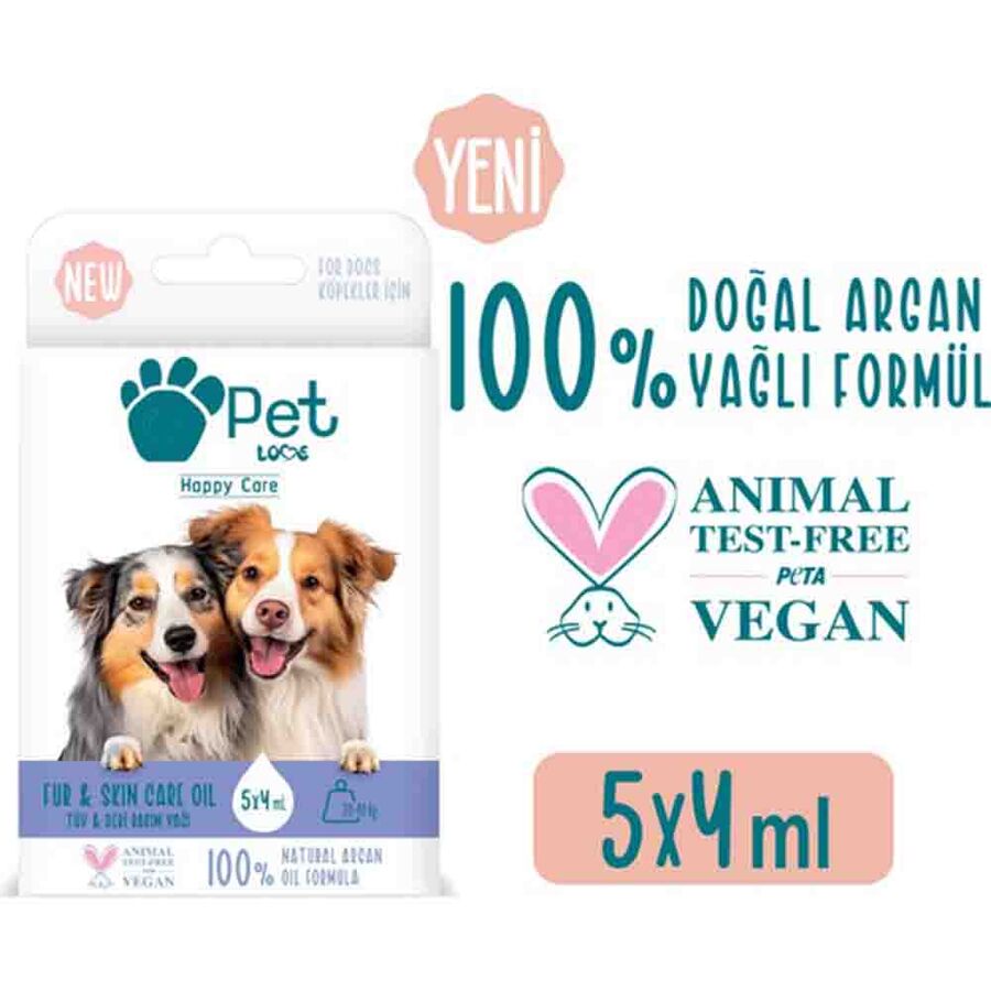 Pet Love Argan Oil Dog Coat Treatment for Large Breeds 5x4ml