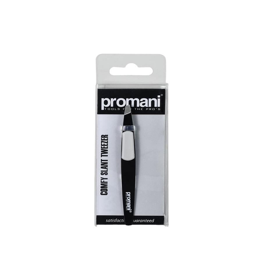 Promani PR-922 Comfy Slanted Tip Tweezers for Precision Grooming