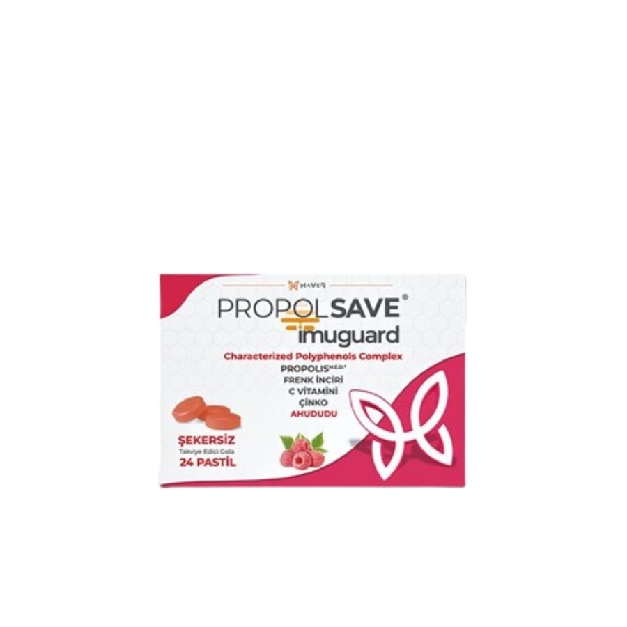 Propolsave Imuguard Raspberry Lozenges with Propolis 24 Count