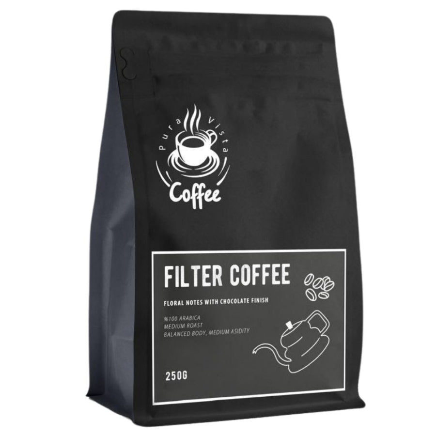 Pura Vista Filter Coffee Medium Roast Ground Beans 250g