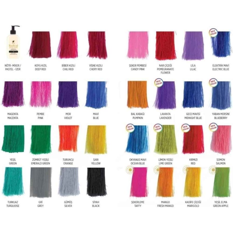 Radical Color Blueberry Water-Based Hair Color for Vibrant Shine 250ml