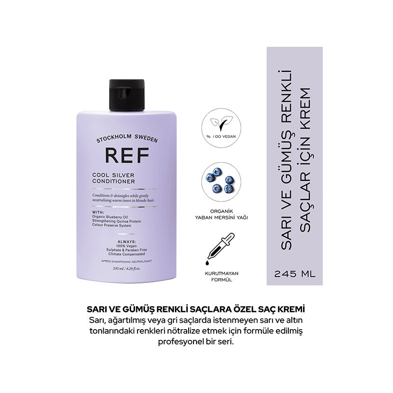 Ref Stockholm Sweden Cool Silver Conditioner for Blonde Hair 245 ml