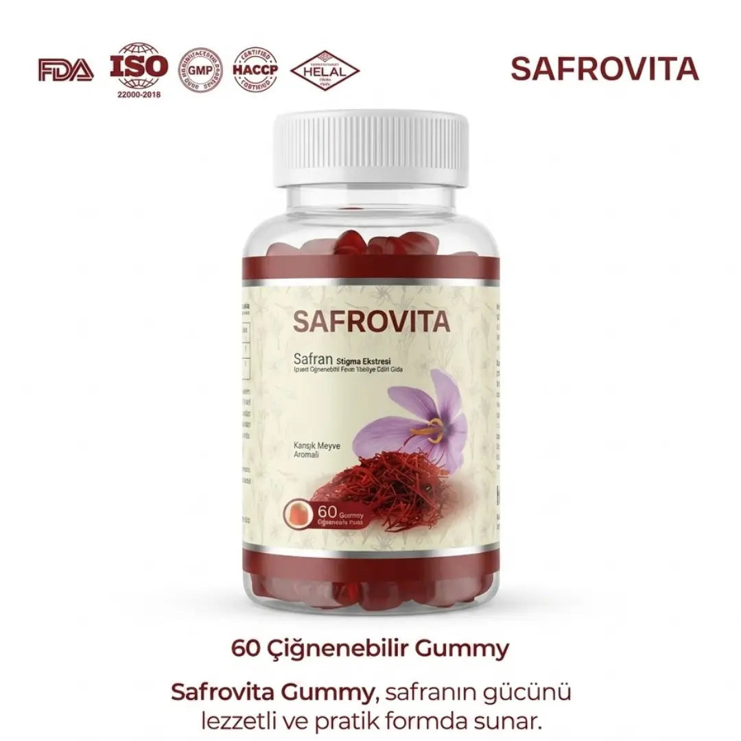 Cerebrovita Safrovita Saffron Extract Dietary Supplement 60 Gummies