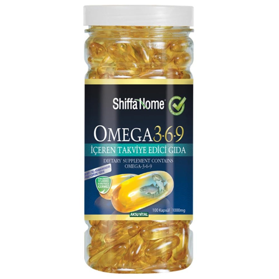 Shiffa Home Omega 3-6-9 Essential Fatty Acids 100 Softgels
