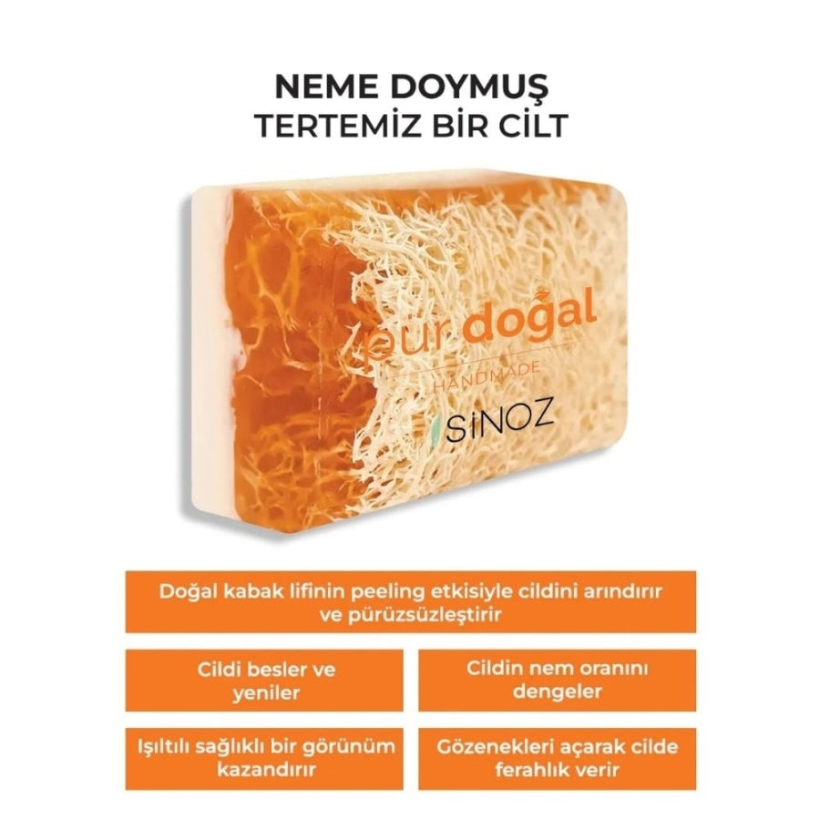 Sinoz Honey & Donkey Milk Soap with Natural Pumpkin Loofah 100g