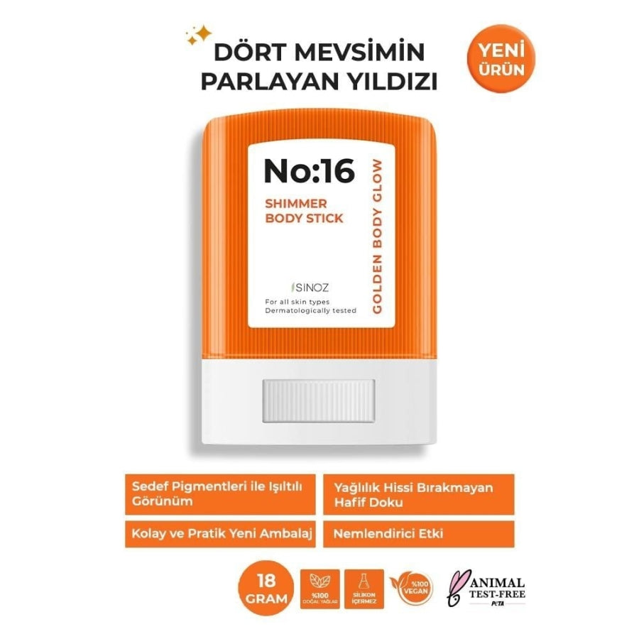 Sinoz No:16 Shimmering Moisturizing Body Oil Stick 18g