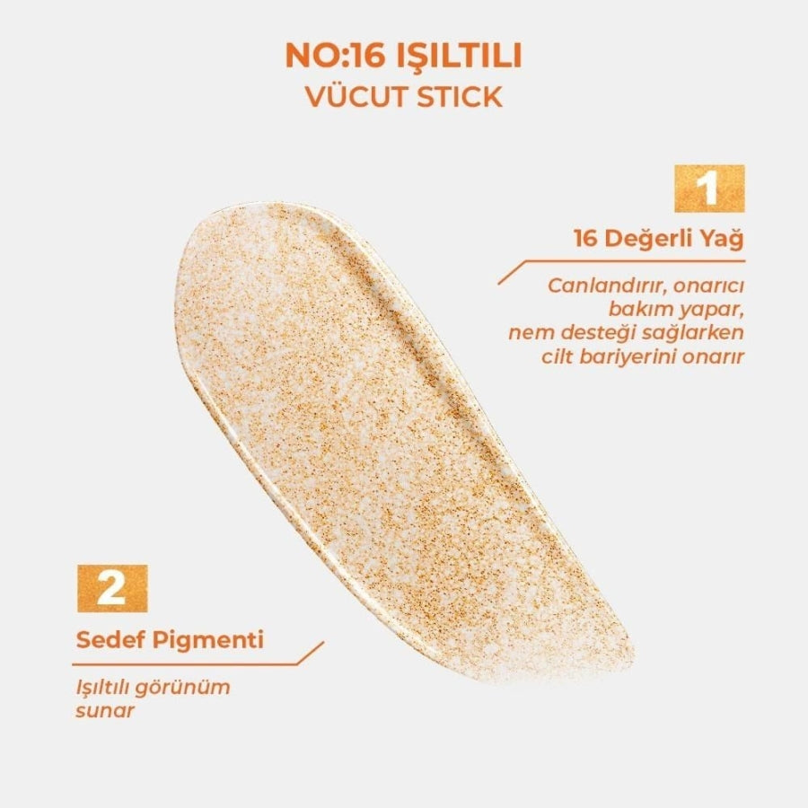 Sinoz No:16 Shimmering Moisturizing Body Oil Stick 18g