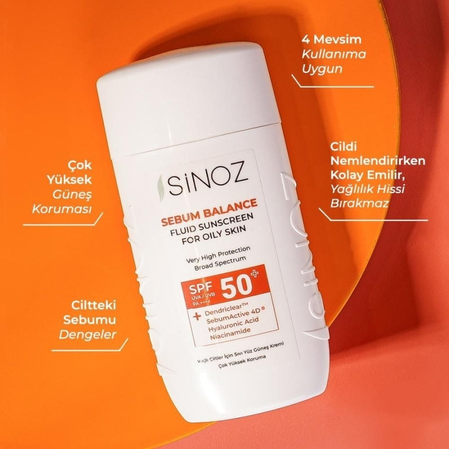Sinoz SPF 50 Sebum Balancing & Brightening Face Sunscreen 50ml