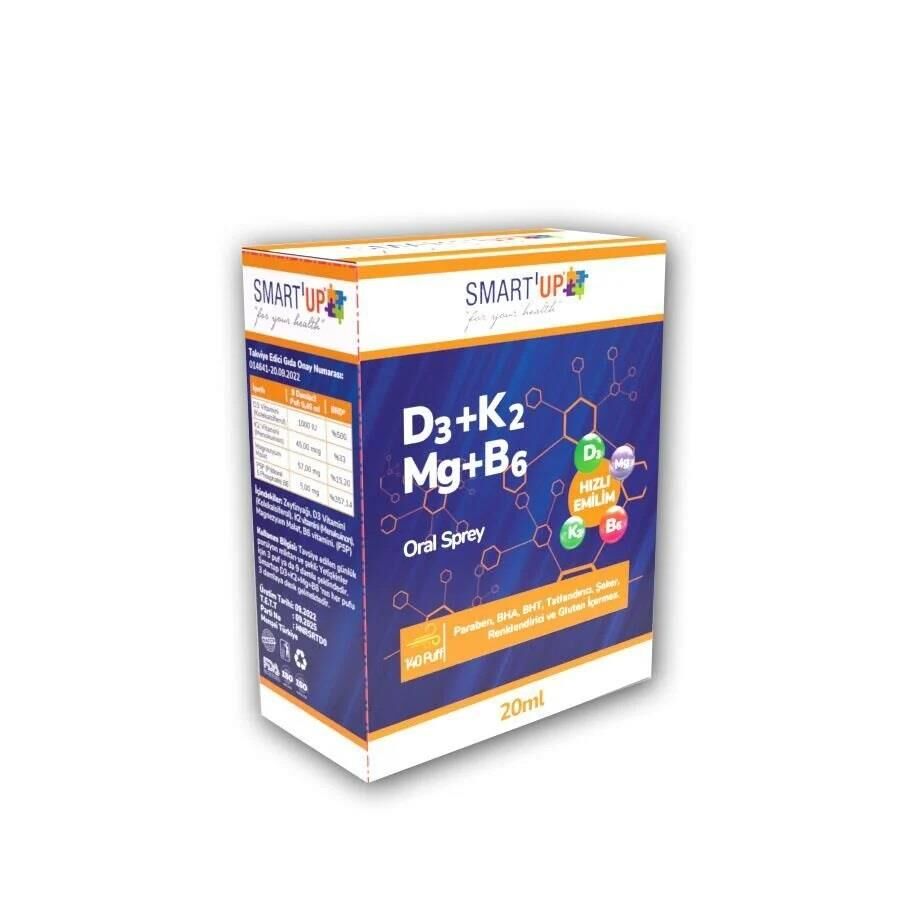 Smartup D3 K2 Mg B6 Vitamin Complex Oral Spray 20 ml