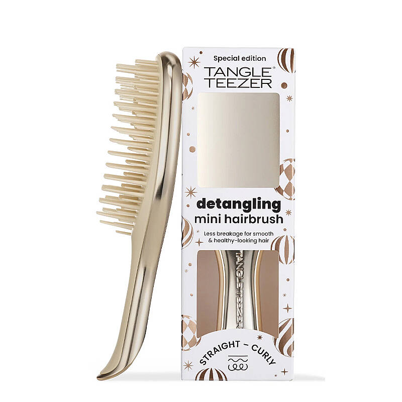 Tangle Teezer Mini Ultimate Detangler Champagne Gold Chrome Brush