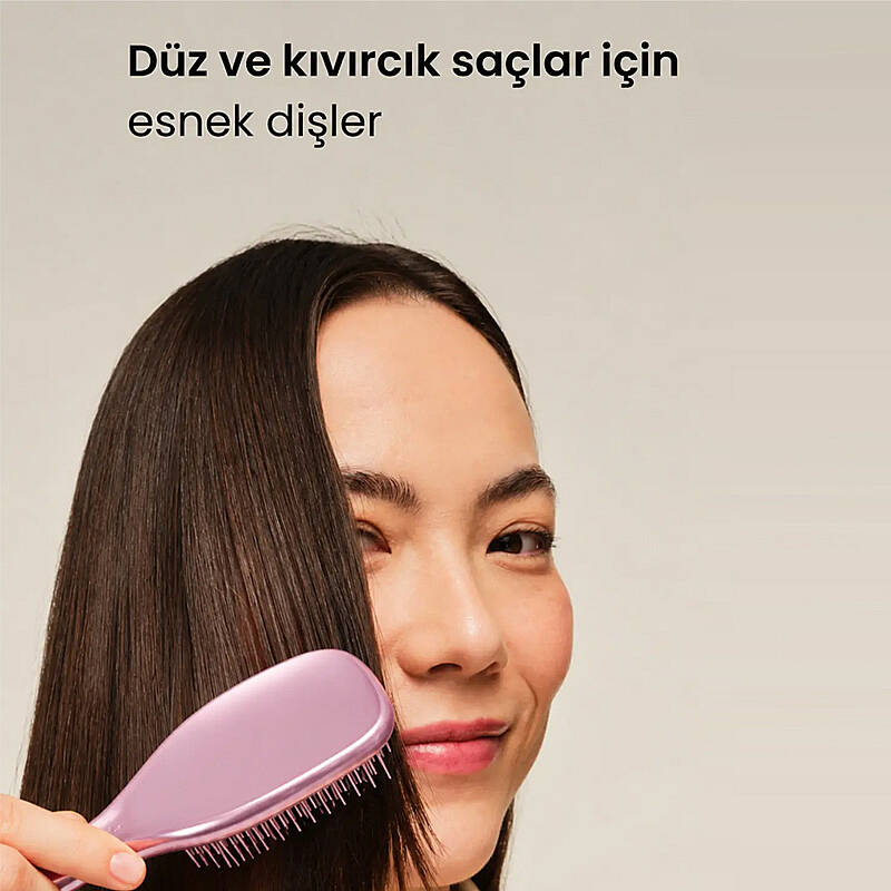 Tangle Teezer Mini Ultimate Detangler Satin Pink Chrome Brush