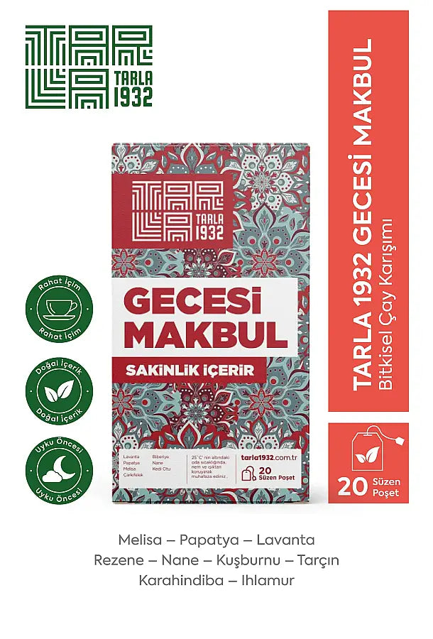 Tarla 1932 Gecesi Makbul Herbal Tea for Nighttime 20 Bags