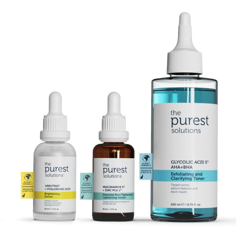 The Purest Solutions Pore Tightening & Brightening Care Set 3x30ml