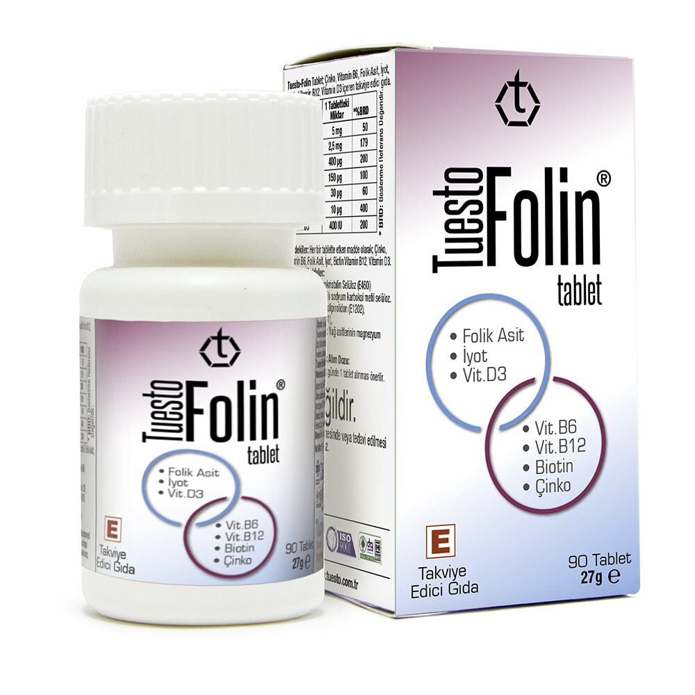 Tuesto Folin Multivitamin & Folic Acid Supplement 90 Tablets